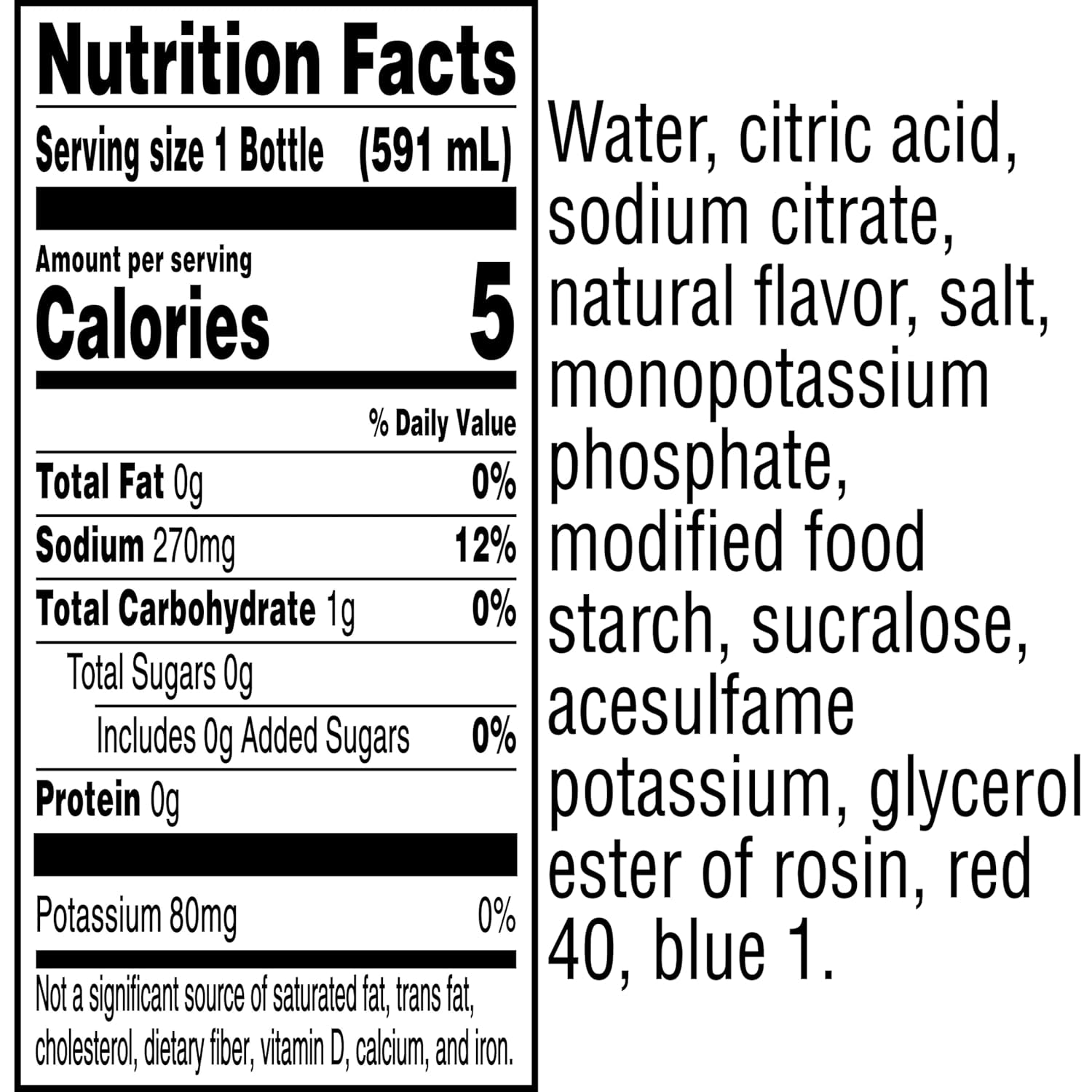 Thirst Quencher Zero Sugar Sports Drink, Grape, 20Oz Bottles, 8 Pack, Electrolytes for Rehydration