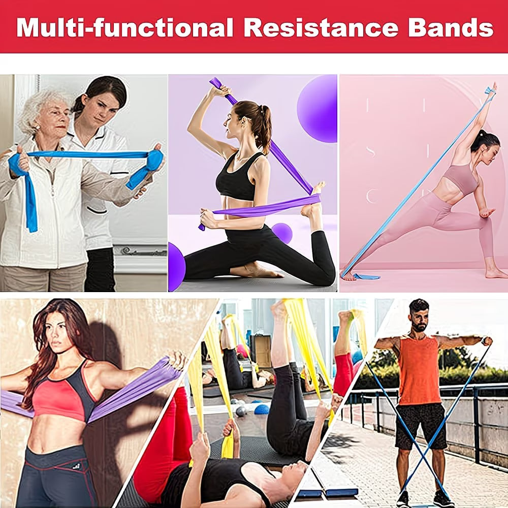 3 Pack Heavy Duty Resistance Bands - Professional Strength Training Set
