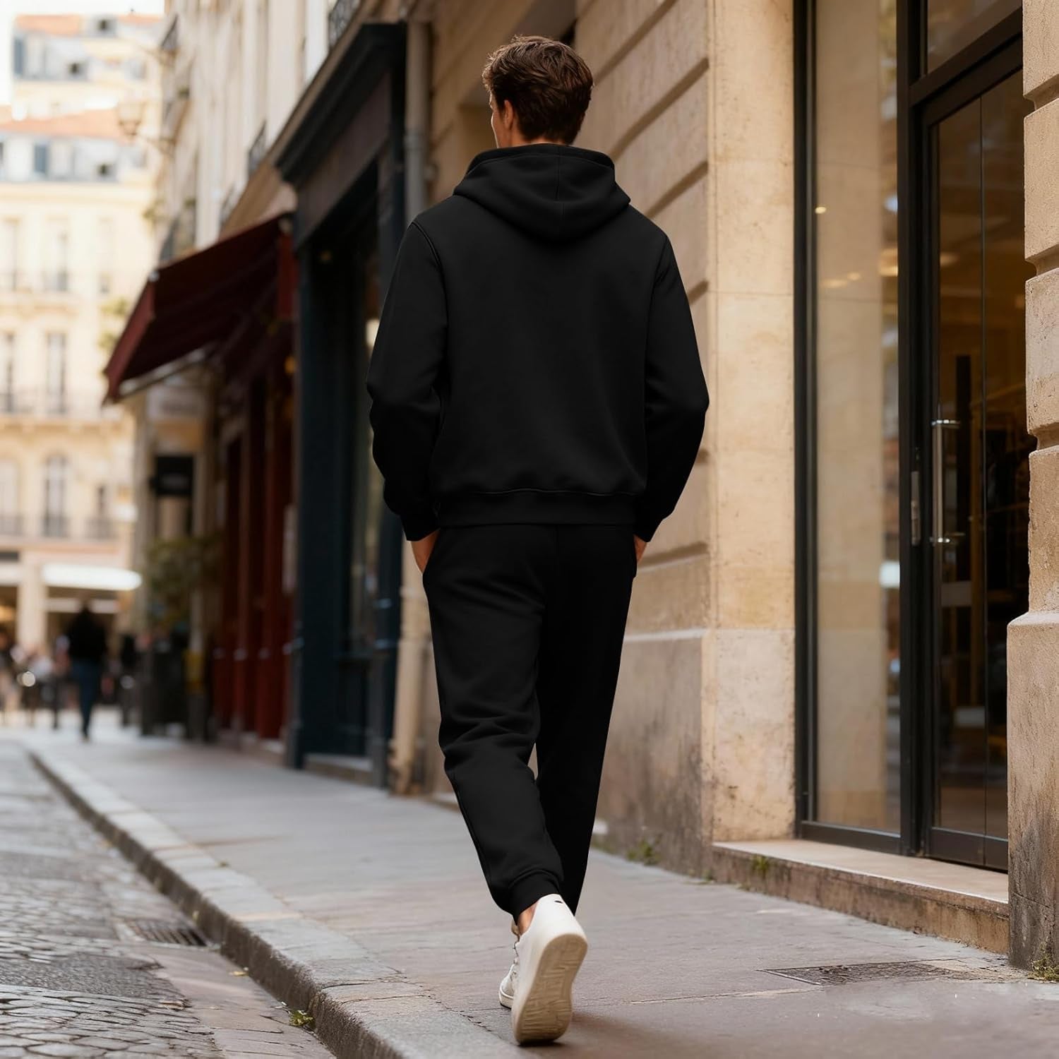 Mens 2 Piece Sweatsuits Sets Lightweight Fall Casual Tracksuit Mens Hoodie & Sweatpants Set